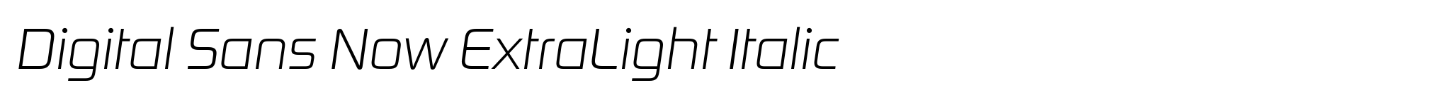 Digital Sans Now ExtraLight Italic image
